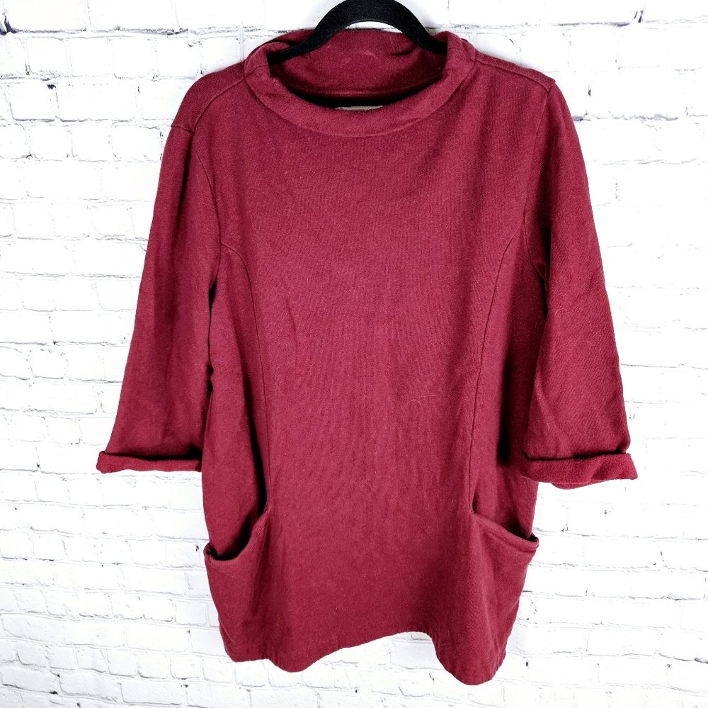SEASALT | Dark Skies Tunic pocket rolled collar & cuff top